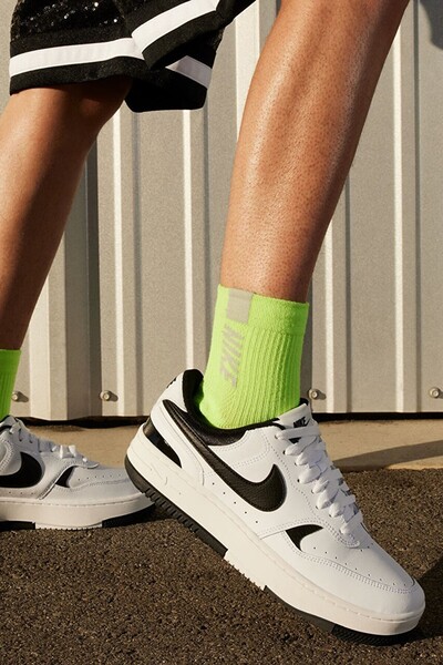 Nike Gamma Force Womens Leather Sneaker White Hakiki Deri Kadın Günlük Spor A...