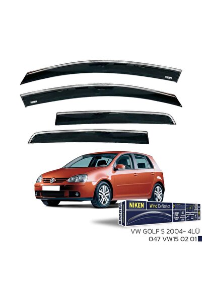 Niken VW Golf 5 Cam Rüzgarlığı Kromlu 2004- 4'Lü