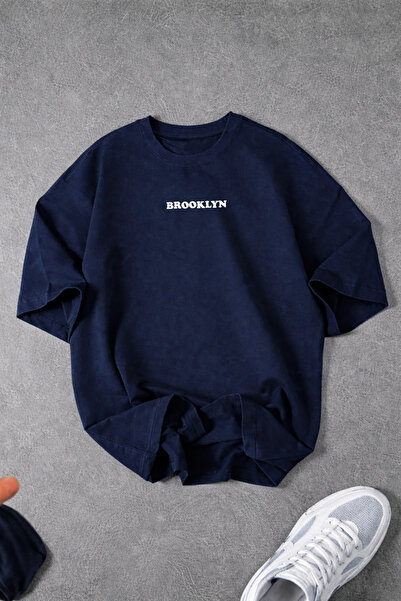 Revasser Unisex Men/Women Broo Custom Text Printed Oversize Crew Neck Combed ...