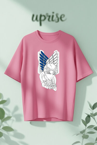 Vordevia Μπλουζάκι Levi Ackerman Attack on Titan με στάμπα, βαμβακερό, oversized