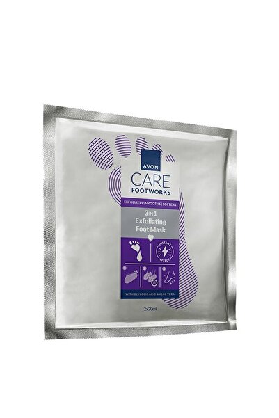 AVON 3-in-1 exfoliating foot mask