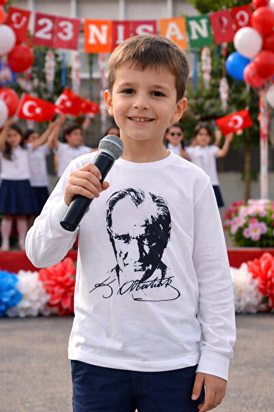 Jaju Baby Παιδικό μπλουζάκι με στάμπα Ατατούρκ – Αγόρια/Κορίτσια – Μπλουζάκι ...