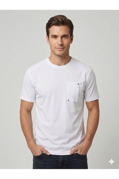 centilmen Tricou MCR cu detaliu auto-desenat 36876