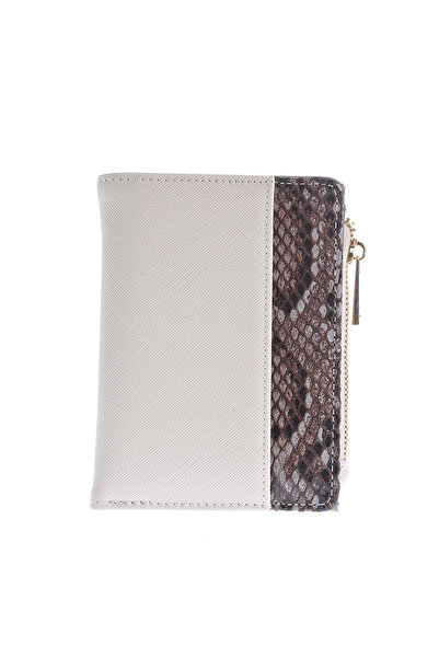 Meli Melo Paris Beige wallet with animal print pattern