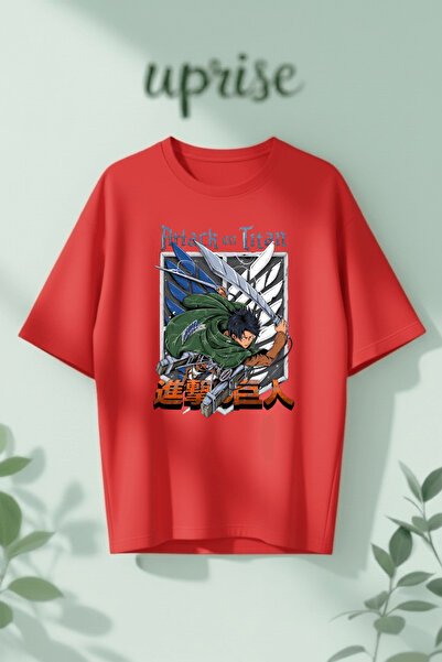 Vordevia Tricou oversize din bumbac cu imprimeu Attack on Titan Levi