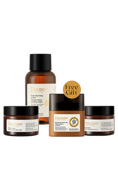 The Cocoon Original Vietnam مجموعة وينتر ميلون لعلاج حب الشباب، قناع، جل واقي...