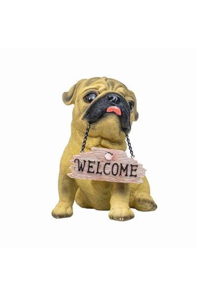 FOXMAG24 Διακοσμητικό κήπου από ρητίνη, μοντέλο κουταβιού, ύψος 20 εκ.