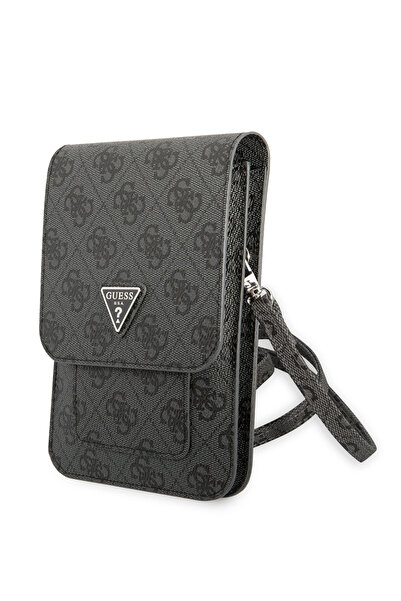 Guess Original Licensed 4g Patterned Triangle Logo 5 Compartment Women's Blac...