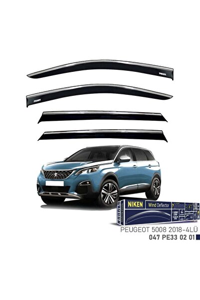 Niken Peugeot 5008 Niken Kromlu Cam Rüzgarlığı 4lü Set 2018 ve Üstü