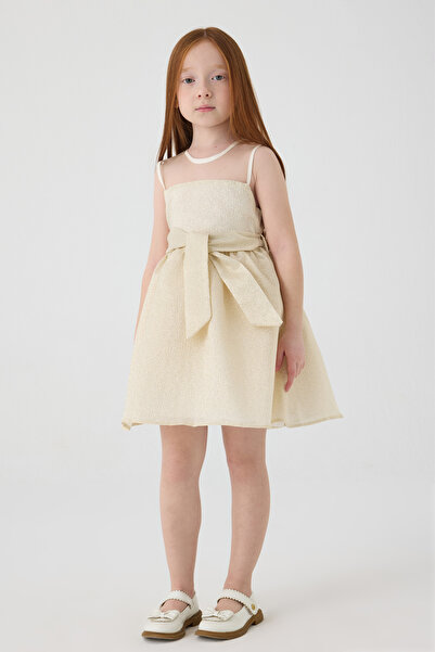 Tyess Girl Gold Dress