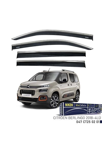 Niken Citroen Berlingo Cam Rüzgarlığı Kromlu 2018- 4'Lü