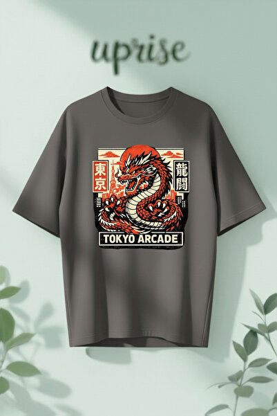 Vordevia Μπλουζάκι Tokyo Arcade με στάμπα από βαμβάκι σε μεγάλο μέγεθος