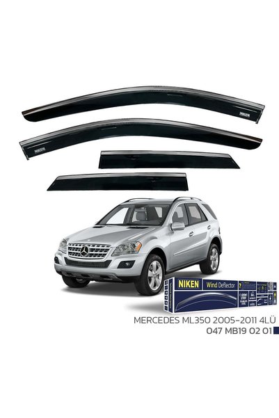 Niken Mercedes ML350 Cam Rüzgarlığı Kromlu 2005-2011 4'Lü