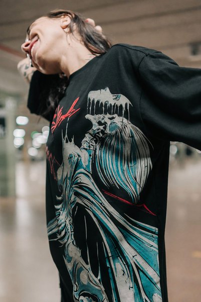 SHINOBIX Evangelion Neon Genesis Anime Rei Ayanami Lilith Project Oversize Printed T-Shirt
