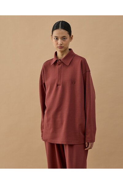 Aybikestil Premium Doubleface Polo Yaka Sweat Terra Cotta