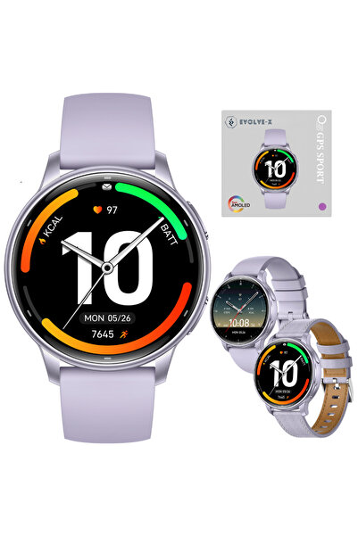 Evolve-x Smartwatch EvoWatch Naro AMOLED 1.32”, Monitorizare Sănătate, Apelur...