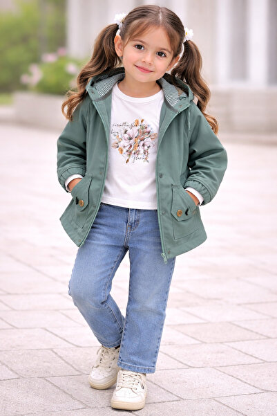 Seramis Kız Çocuk 3’lü Montlu Takım (Mont + Sweatshirt + Pantolon)