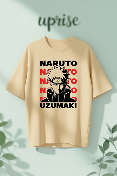 Vordevia Naruto Uzumaki Printed Cotton Oversize T-Shirt