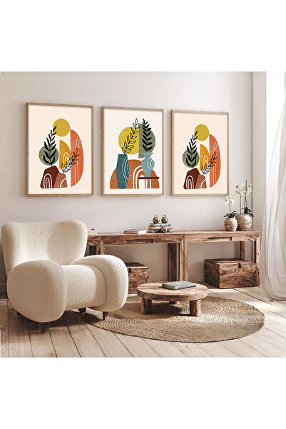 Dekorsiahome Σετ Τραπεζαρίας Κουζίνας Σαλονιού 3 τεμαχίων με Ξύλινο Πλαίσιο S...