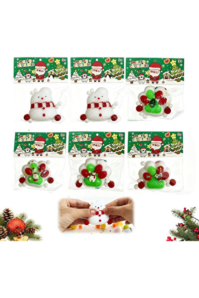 OEM Set of 6 Christmas-themed Squishy Anti-Stress Toys