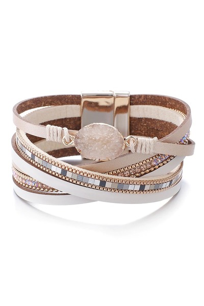OEM NUDE multilayer statement bracelet - Boho style