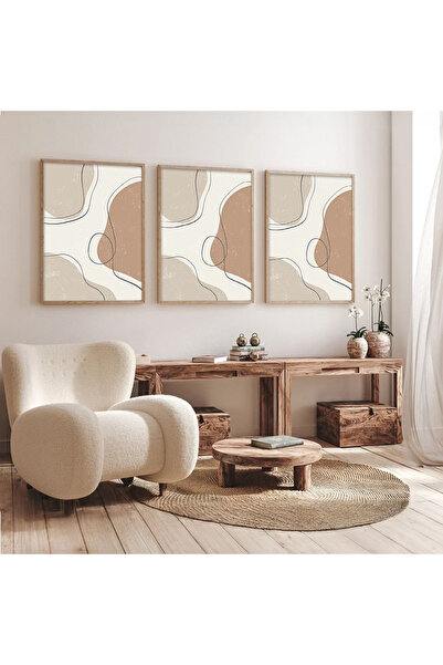 Dekorsiahome Σετ Τραπεζαρίας Κουζίνας Σαλονιού 3 τεμαχίων με Ξύλινο Πλαίσιο S...