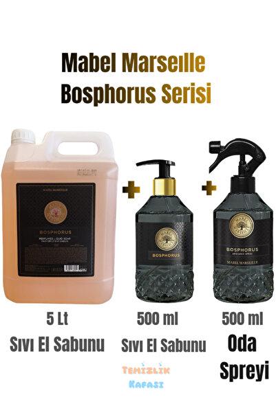MR.OXY Mabel Marseille Bosphorus Sıvı El Sabunu 5 Lt + 500 Ml ve Bosphorus Od...