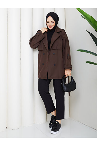 RACE FASHİON Καμπαρντίνα Oversize Bondit με λεπτομέρεια κουμπιών και ζώνη RC8...