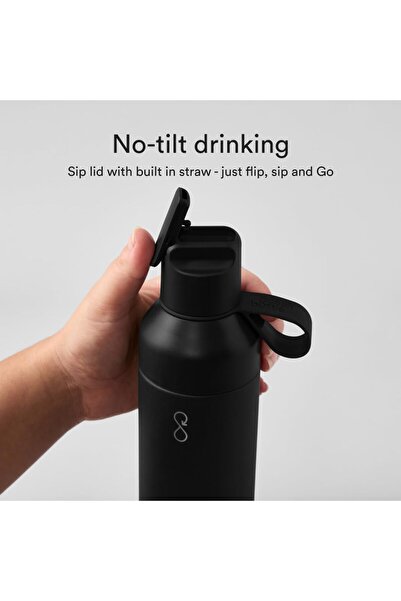 Ocean Bottle - Recycled Stainless Steel Go Water Bottle - Eco-Friendly & Reusable Bottle - Obsidian