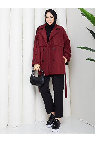 RACE FASHİON Καμπαρντίνα Oversize Bondit με λεπτομέρεια κουμπιών και ζώνη RC8...