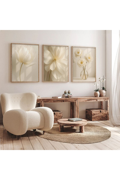 Dekorsiahome Σετ Τραπεζαρίας Κουζίνας Σαλονιού 3 τεμαχίων με Ξύλινο Πλαίσιο S...