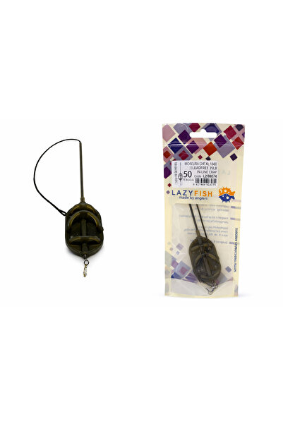LAZY FISH Montura Crap Method XL In-Line 50g, Carlig Nr.6, Fir de Par, Leadfr...