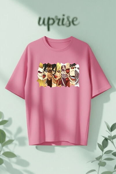 Vordevia Titans Attack on Titan Printed Cotton Oversize T-Shirt