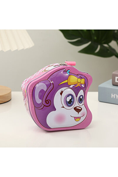 Livava Μεταλλικός κουμπαράς με φιγούρα μαϊμού - Παιδικό κουτί αποταμίευσης με...