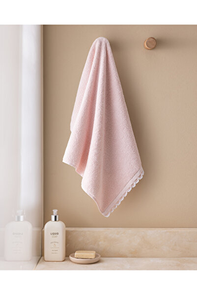 Madame Coco Πετσέτα προσώπου Bastienne Kroşeli 100% βαμβακερή - Πούδρα/Λευκό