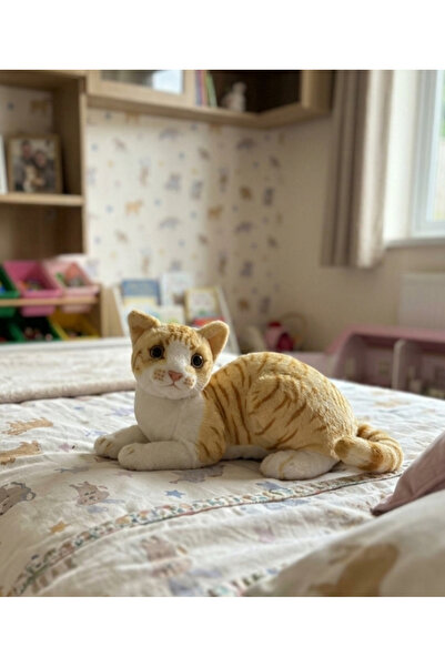 Adalinhome Atakids Gerçekçi Miyavlayan Kedi Peluş Oyuncak - Uyku Arkadaşı 40 cm
