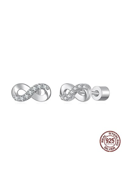 OEM Infinity Radiant Moissanite Silver Earrings