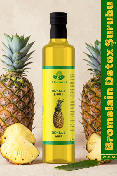DRNATURAL Bromelain Şurubu Ananas ve Koenzim Q10 İçeren Detox Şurup 250 Ml