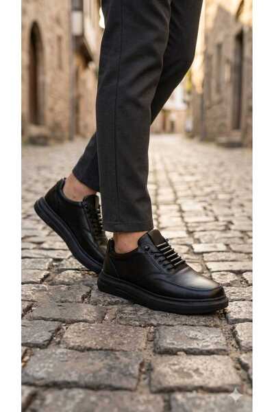 By Oxford Dark Black Men's Daily Use Lightweight Poly Stitched Sole Walking G...