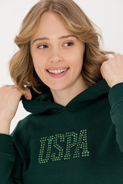 U.S. Polo Assn. Women's Green Basic Sweatshirt 50256249-Vr054