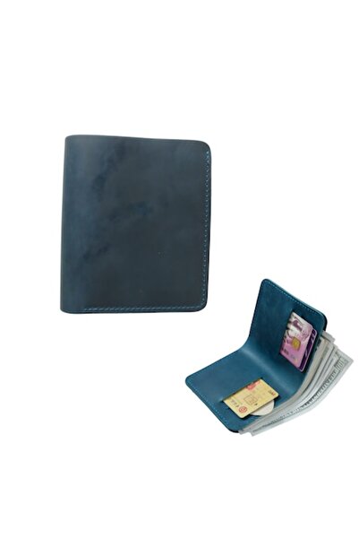 RONIC X Men's wallet Ronic X, genuine leather, 10.8x0.93x6.3cm, Vintage, Blue