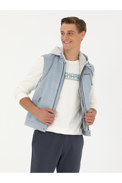 Cacharel سترة بقلنسوة باللون الأزرق الفاتح 50276501-VR003