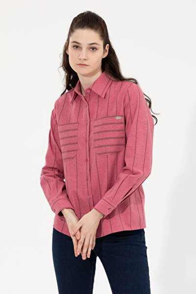 U.S. Polo Assn. Women's Pink Long Sleeve Shirt 50256969-Vr167