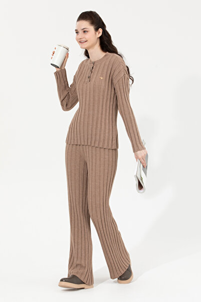 U.S. Polo Assn. Women's Mink Melange Knitwear Trousers 50253725-Vr174