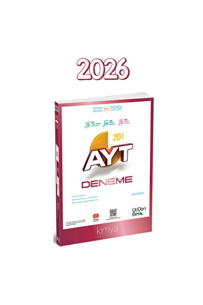 Krallar Karması 2026 ÜçDörtBeş Yayınları AYT Kimya 20 Deneme
