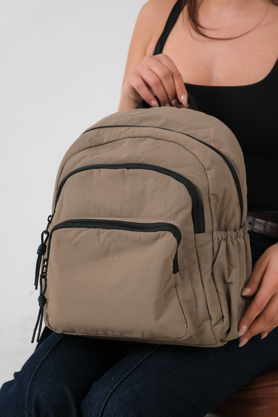 Solo Bag Women's Multi-Compartment Waterproof Crinkle Casual Backpack