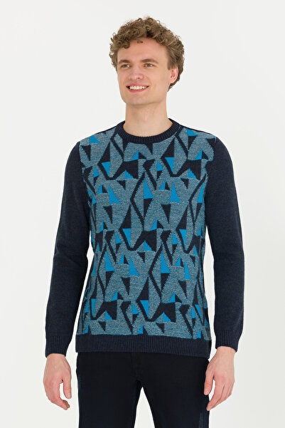 U.S. Polo Assn. Men's Navy Blue Crew Neck Knitwear Sweater 50256663-Vr033