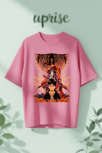 Vordevia Attack on Titan Eren Yeager Printed Cotton Oversize T-Shirt