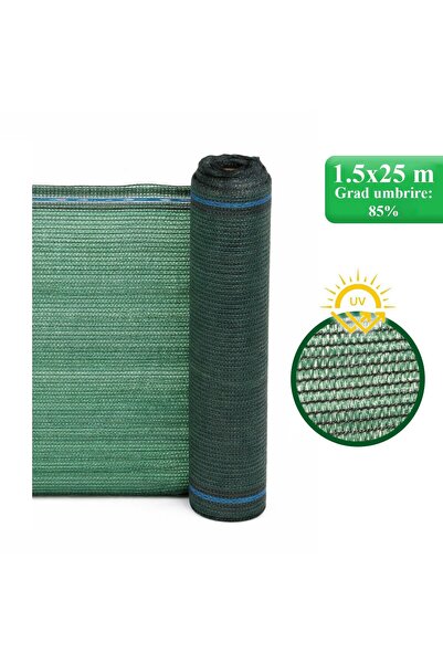 Strend Pro Plasa de umbrire, HDPE, UV, 80 g/mp, grad umbrire 85%, verde, 1.5x...
