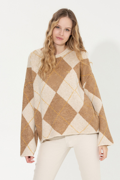 U.S. Polo Assn. Women's Camel Melange Sweater 50254359-Vr122